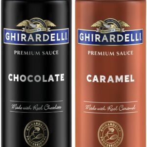 Ghirardelli Chocolate and Caramel Sauces 16 oz Squeeze Bottles (Pack of 2)